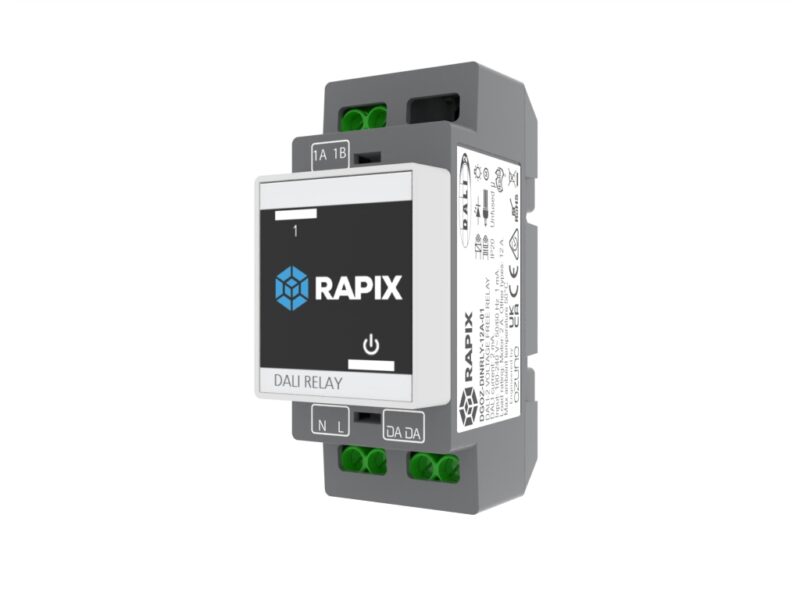 RAPIX DALI-2 ONE CHANNEL 12 AMP DIN RAIL RELAY