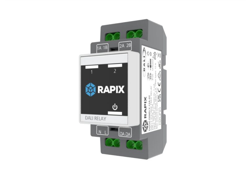 RAPIX DALI-2 TWO CHANNEL 12 AMP DIN RAIL RELAY