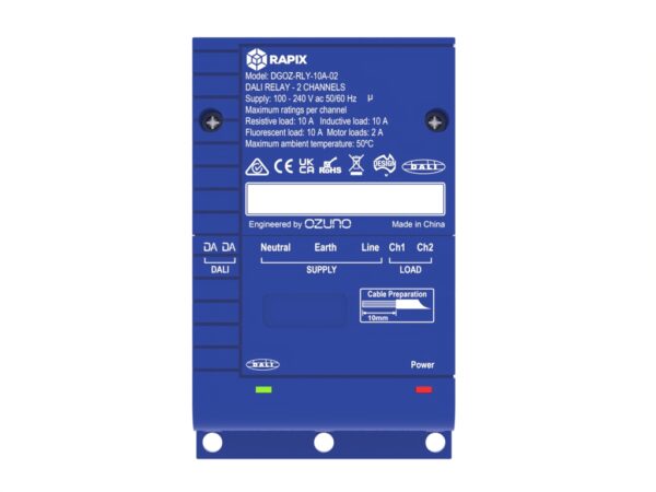 RAPIX DALI TWO CHANNEL 10 AMP RELAY