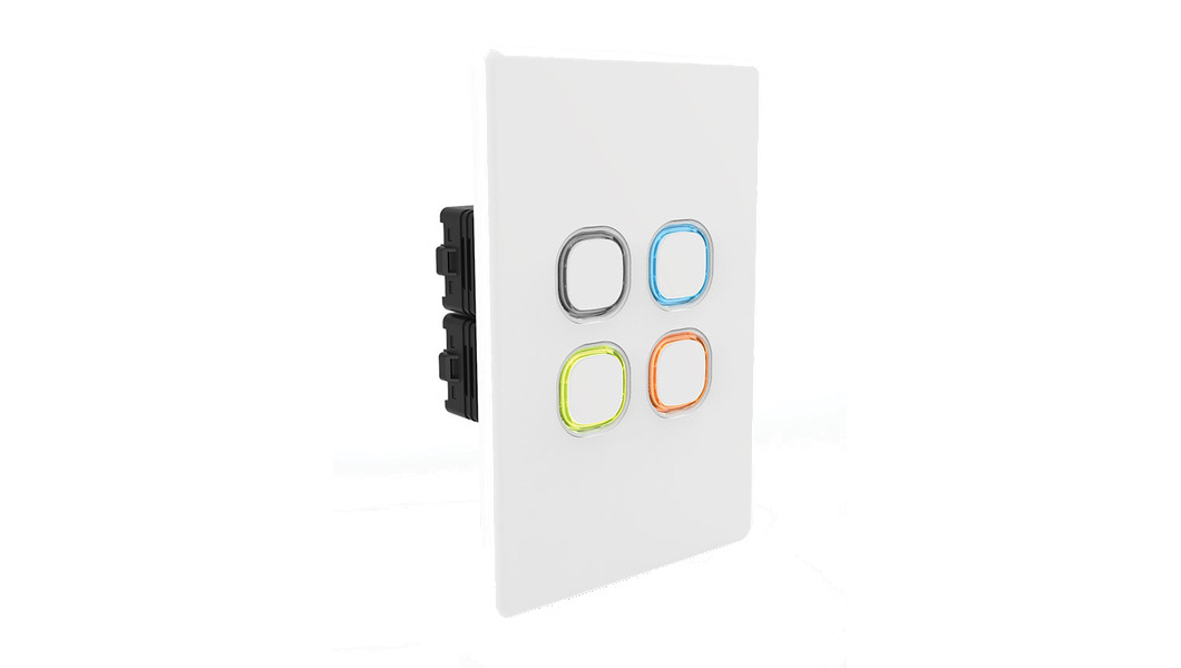 Push Button Multi-Way Adaptive Phase Dimmer - Coloured Bezels
