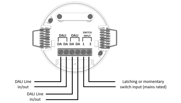 RAPIX Xi DALI Presence / Occupancy Sensor - Wiring Diagram